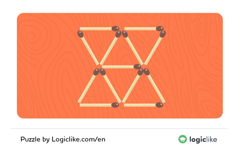 matchstick puzzles with triangles