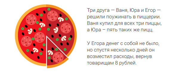 олимпиадная задача про пиццы